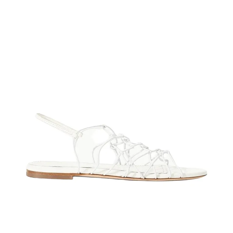 Staud Gio Strap Sandals Women's White-1