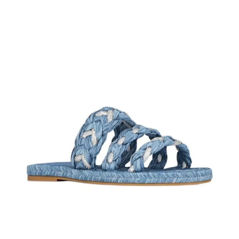 AQUAZZURA Slide Slippers Women's Blue-2