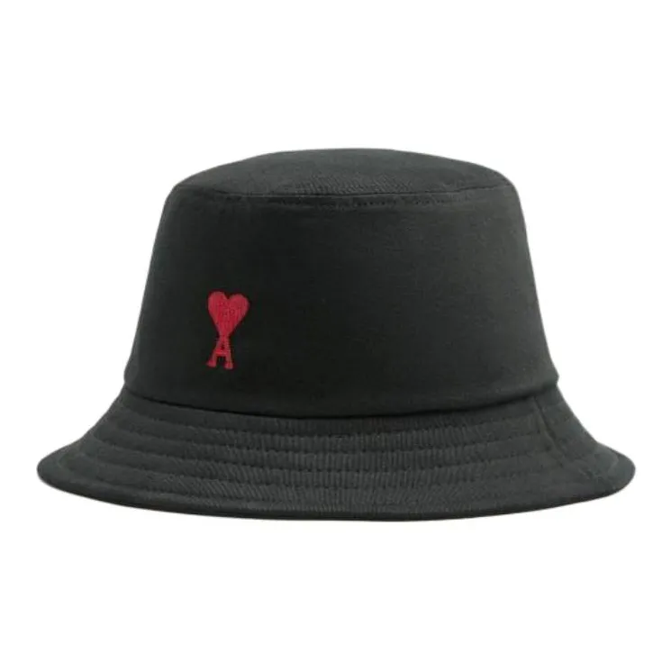 Ami Paris Ami De Coeur Embroidered Bucket Hat-0
