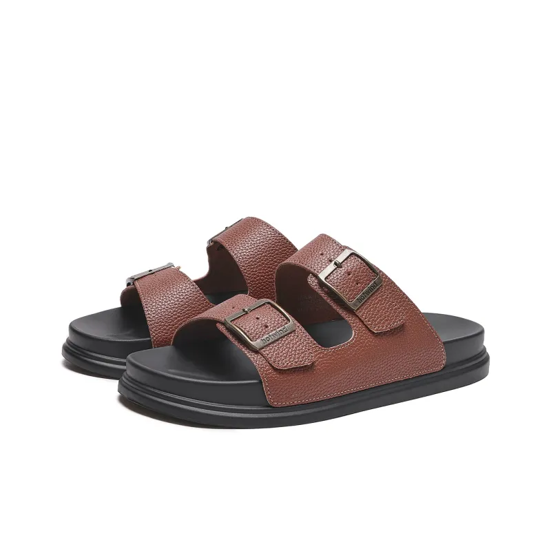 Hotwind Slide Slippers Men Black/Brown-2