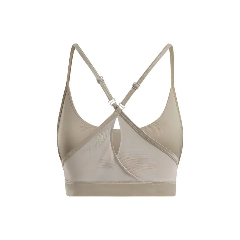 Reebok Lux Shine Strappy Bra Bra Women's Driftwood Beige-1