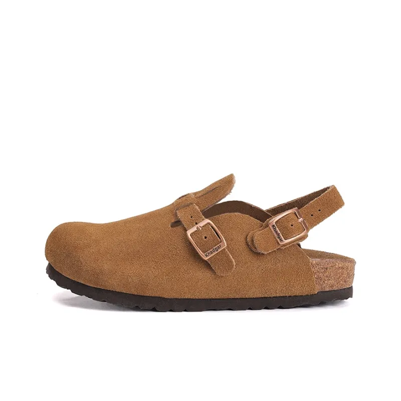 Khadgar Mules Slip on Shoes With Partial Coverage, Reversible, Birkenstock, Cork Soft Sole Closed Toe Slippers Unisex-7