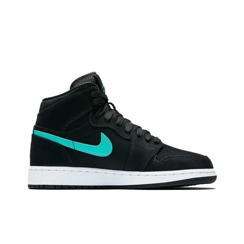 Jordan 1 Retro High Black Hyper Jade GS-1
