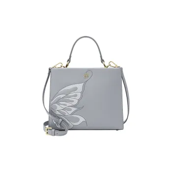 Ancient Yi Xi Cow Leather Cheongsam Crossbody One Shoulder Handbag Women's Light Dusty Purple