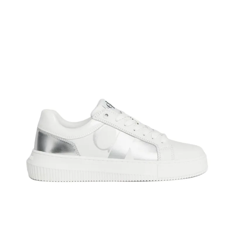 CKJ CALVIN KLEIN JEANS Low Top Skateboard Shoes Women's White-1