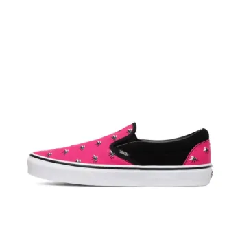 Vans Trap Fly Classic Slip on Shoes Red Rose