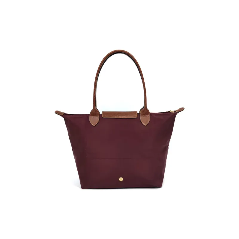 LONGCHAMP Le Pliage Recycled Polyamide With Canvas Shoulder Bag Medium Size Women's Burgundy-3