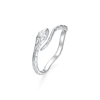 KADER 925 Sterling Silver Rings Women's Silver White, Box Good Luck