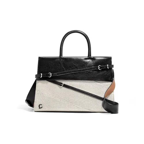 COWEC YCAKI Handbags Off-White With Black Accents