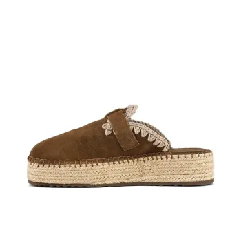 MOU Closed Toe Slippers Women's Brown