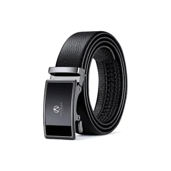 AUGTARLION Business Fashion Durable Automatic Buckle Pants Belt Leather Belts Men's Width: 3.5cm