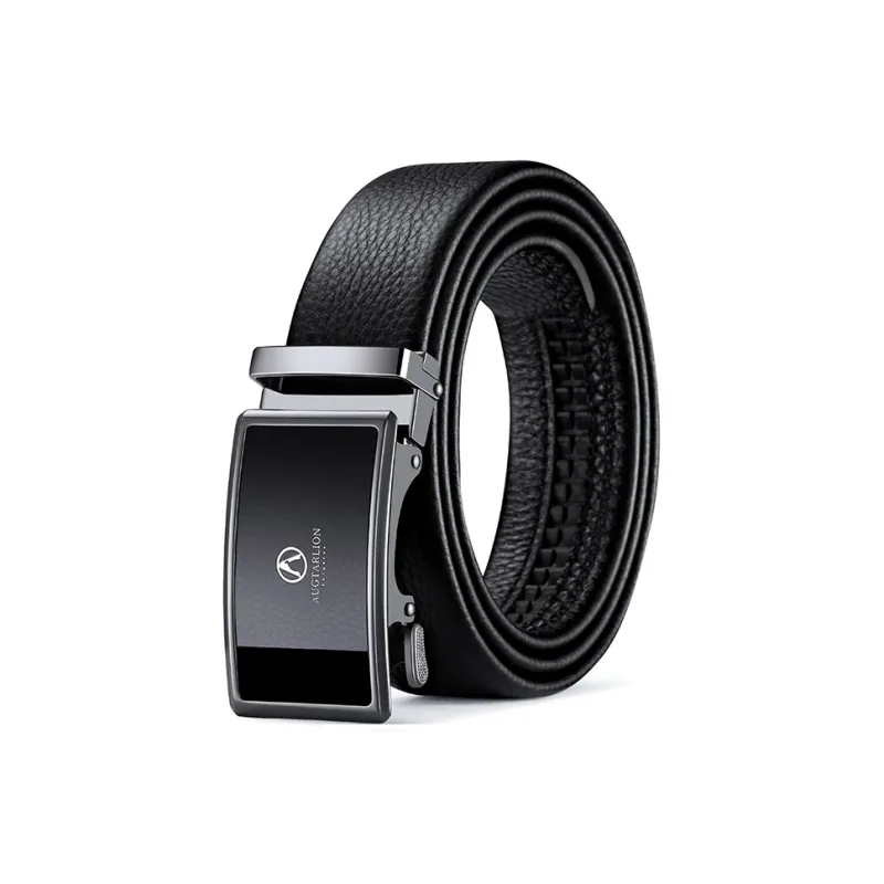 AUGTARLION Business Fashion Durable Automatic Buckle Pants Belt Leather Belts Men's Width  3.5cm-0
