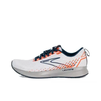 Brooks Anti Slip Wear Resistant Low Top Shoes Men's White Orange Blue
