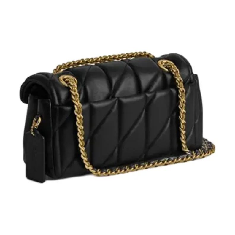 COACH Tabby Sheepskin Pillow Bag Crossbody Bag Shoulder Bag Small Size Women's Black-1