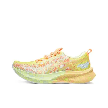 Asics NOOSA TRI 16 Wear Resistant Breathable Rebound Low Top Long Distance Running Running Shoes Women's Yellow Green
