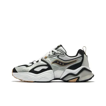 Saucony Low Top Running Shoes Unisex Silver Black White