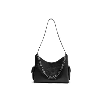 BELLE Premium Texture Shoulder Bag Women's Solid Color Plain