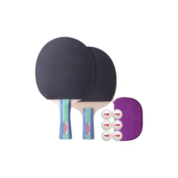 DHS Ping Pong Paddles Unisex Double Beat Red/Black Penhold Grip Shakehand Grip
