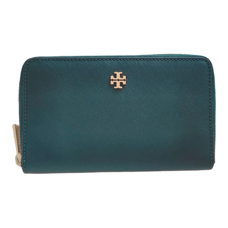 TORY BURCH Leather Wallet Mini Women's Green-0