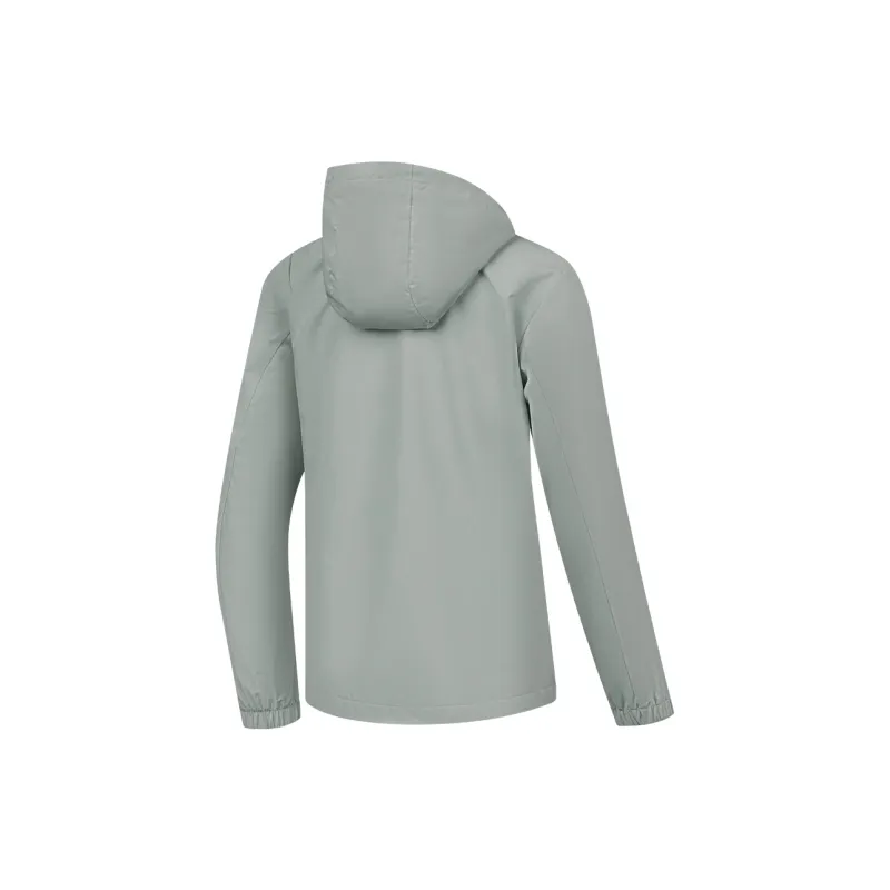 QIAODAN Trench Coat Jackets & Coats Women's Ceramic Gray Green-1
