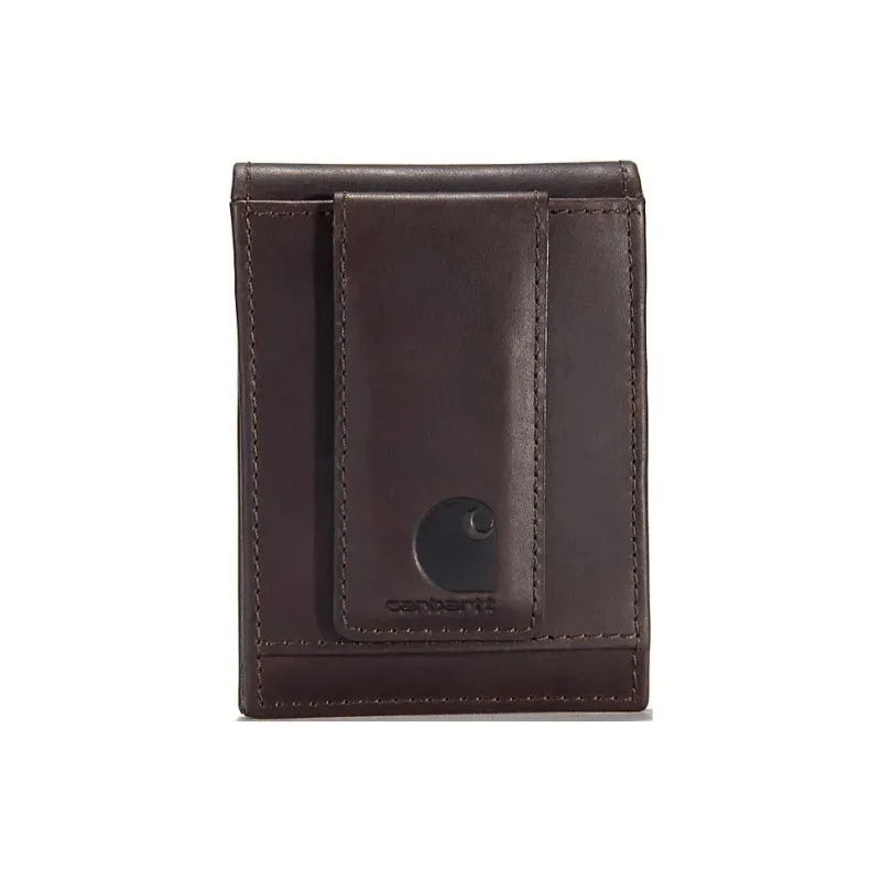 Carhartt Full Grain Oil Leather Wallet Regular Men's Dark Brown-0
