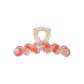Icy Clear Red Trumpets Claw Clip