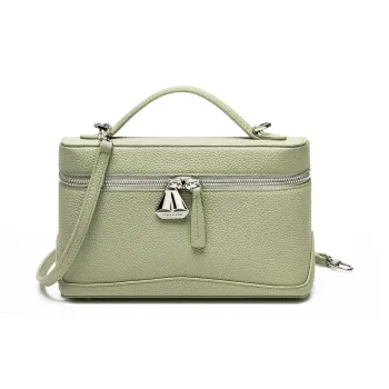 FIEDLE&SISSI Top Grain Cow Leather Box Bag Crossbody One Shoulder Handbag Medium Size Women's