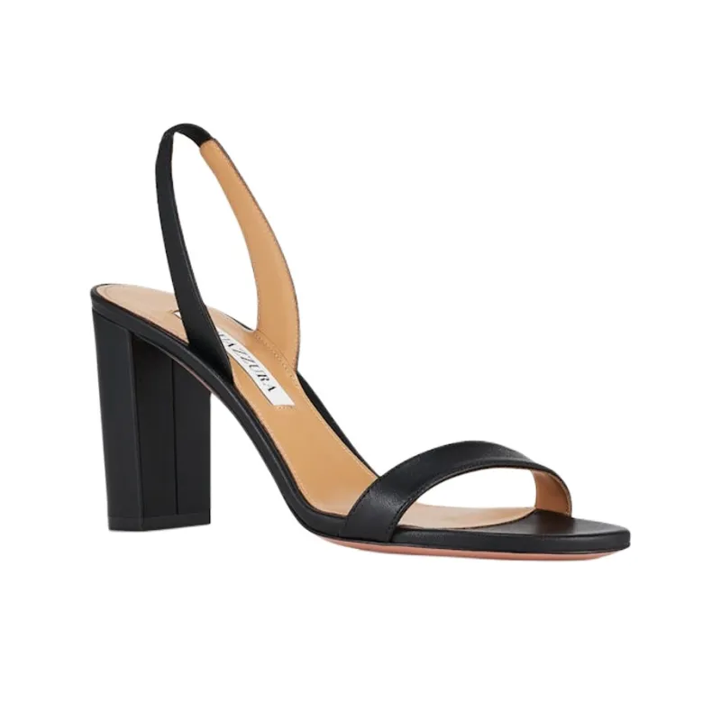 AQUAZZURA So Nude Strap Sandals 8.5cm Women's Black-2