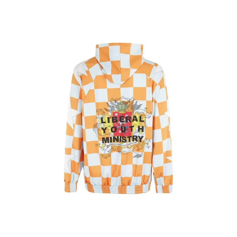 Liberal Youth Ministry Logo Checkerboard print Hoodie-1