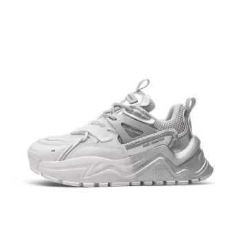 Daisy Fellowes Mango Shoes Chunky Sneakers Unisex Low Top White Silver
