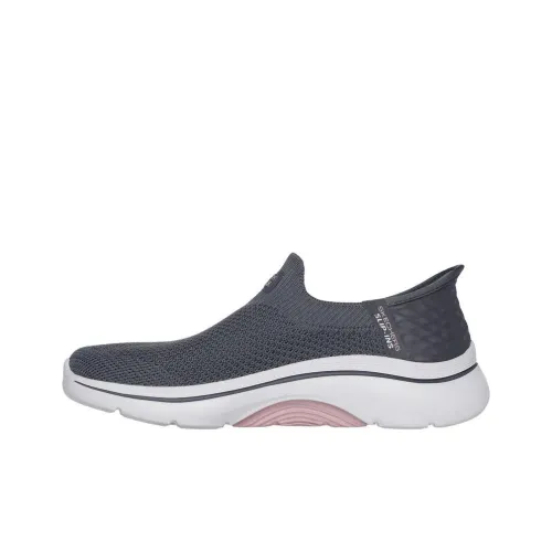 Skechers Go Walk Arch Fit Low-Top Casual Shoes Women's Gray Pink