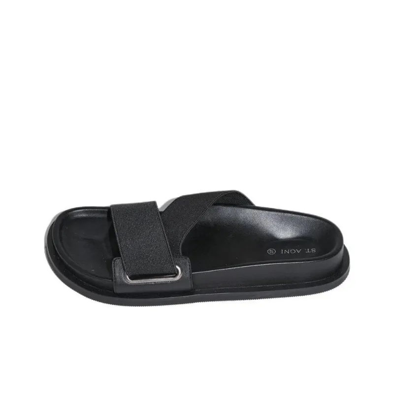 ST. AGNI Slide Slippers Women's Black-2
