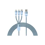 Blue 1.2m[Apple+Android+Type-C]3.5A Fast Charging
