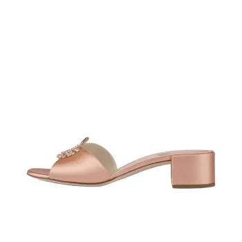 RENE CAOVILLA Chantel Slide Slippers 4cm Women's Nude