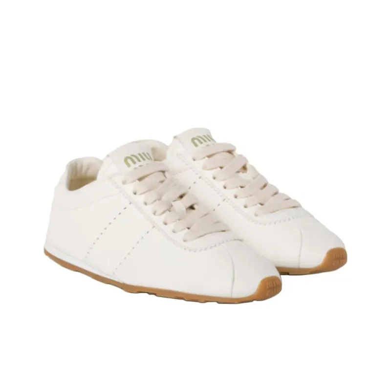 MIU MIU Plume Low Top Casual Shoes Women's Ivory-2