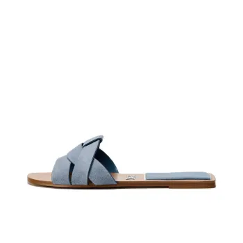 ZARA Slip Resistant Slide Slippers Women's Blue