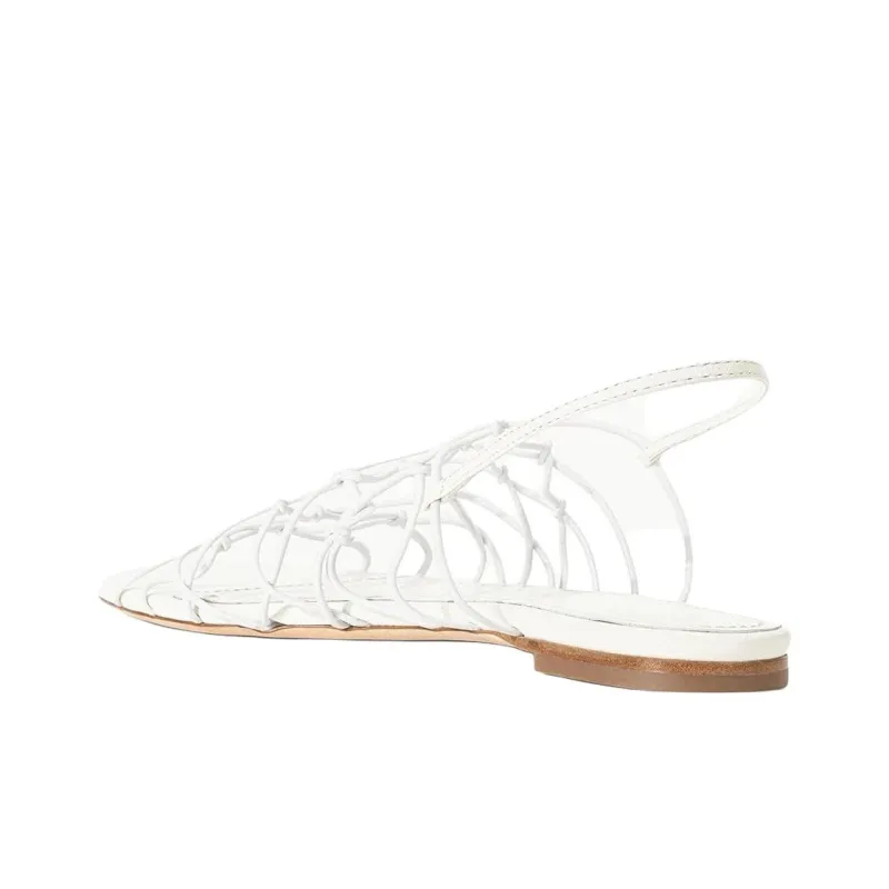 Staud Gio Strap Sandals Women's White-3