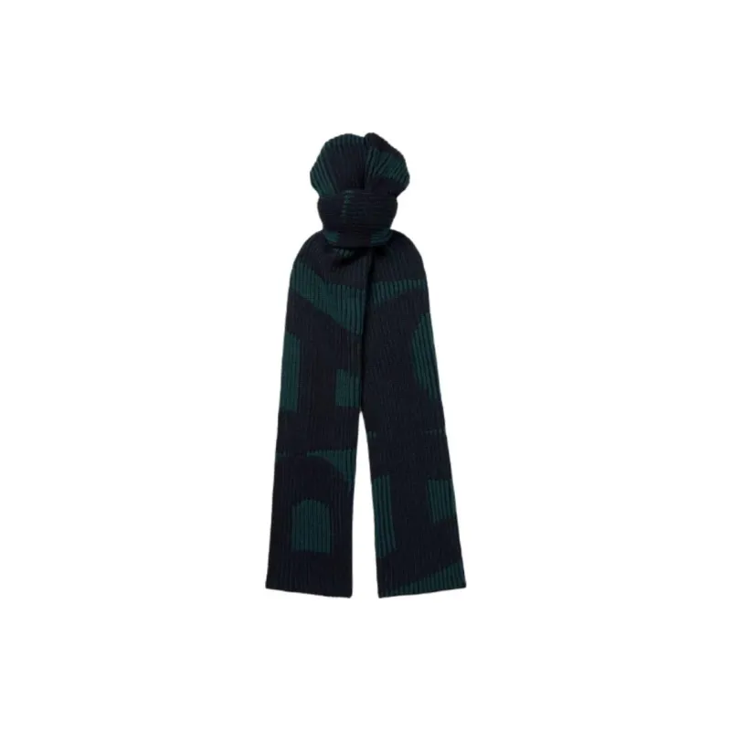 Balenciaga Wool Knit Scarves Women's Dark Blue-0