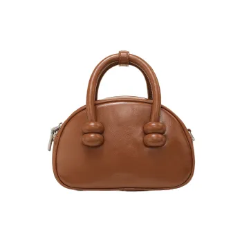 TOUTOU PU Crossbody Bag Medium Size Women's Sugar Bean Brown/Sugar Bean Silver