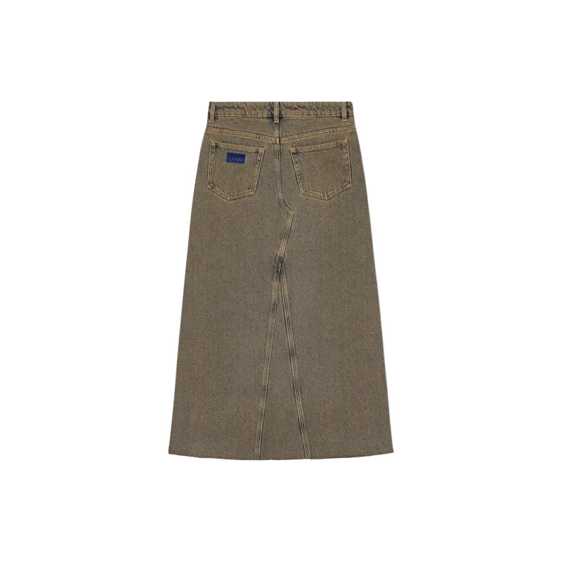 GANNI Long Denim Skirt-1