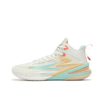 361° BIG3 5.0 Pro PE Basketball Shoes Men Mid Top Feather White/Sea Wave Blue