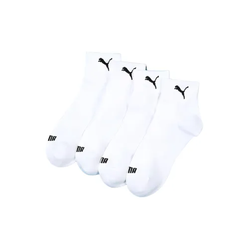 PUMA Mid-Calf Socks Men's 4 Pack White