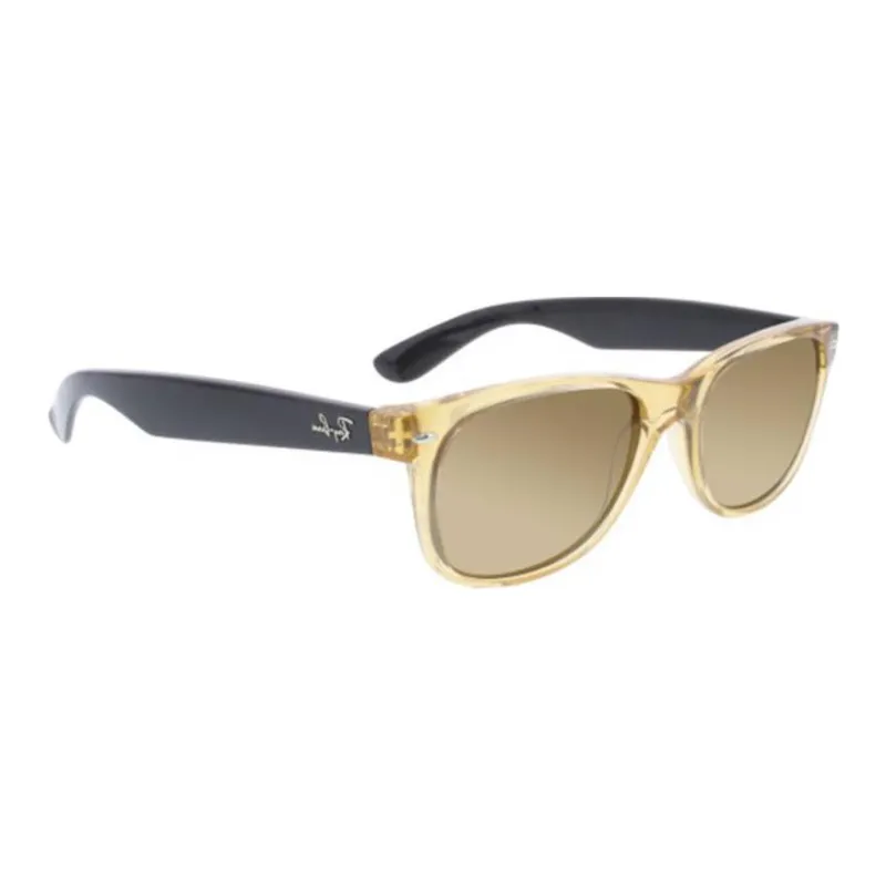 RayBan Plastic Square Sunglasses Men's Gold-1