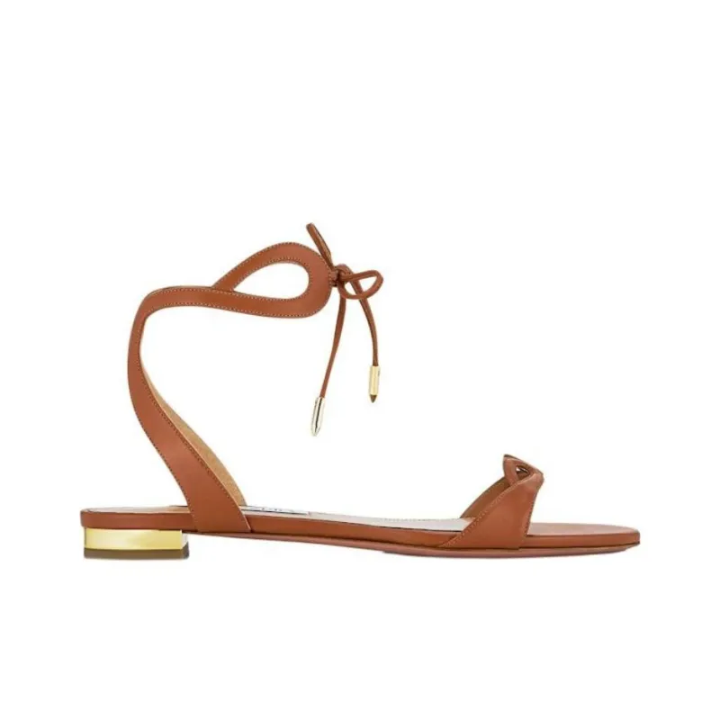 AQUAZZURA Tessa Strap Sandals Women's Brown-1
