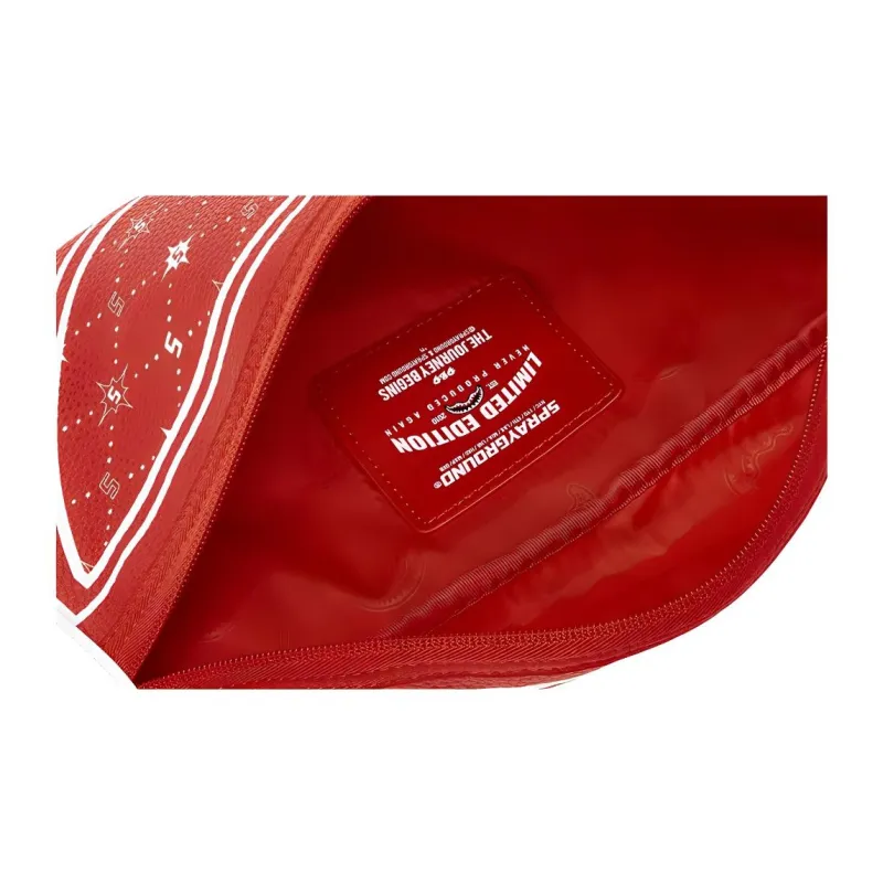 SPRAYGROUND PVC Casual Bag, Crossbody Bag, Fanny Pack Medium Size Unisex Red-2