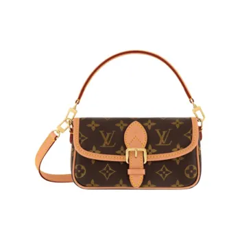 LOUIS VUITTON Nano Diane Leather Mini Handbag Women's Brown