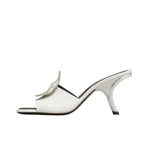 TORY BURCH Slide Slippers 8cm Women's Silver