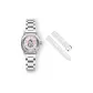 3A329 Frosted Pink Shell-Steel Band (Includes Ice Transparent White Belt+BV Green Large Box)