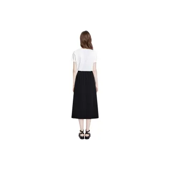 TOUCH Skirt Set Women's White Top And Black Bottom