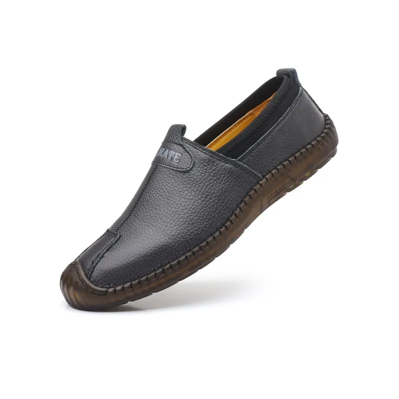PAMATE Gommino Loafers Men Ecru/Black/Brown-7